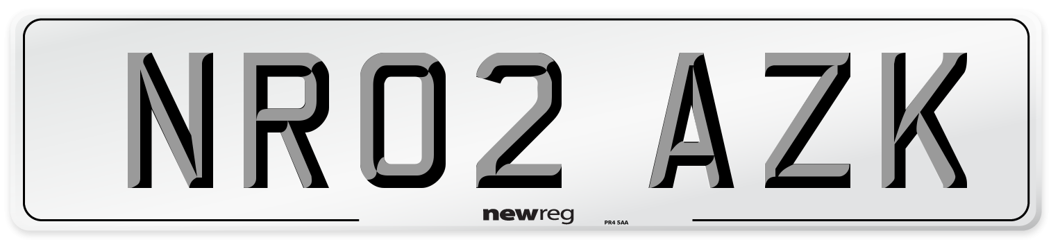 NR02 AZK Number Plate from New Reg